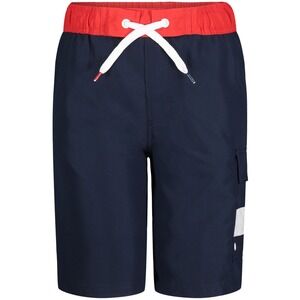 Tommy Hilfiger Big Boys Flag Pocket Drawstring Board Shorts - Navy Blazer - L